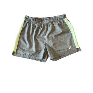 ASICS Running Shorts‎ Women's Size Small Grey Neon Athletic Workout Breathable